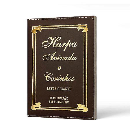 HARPA AVIVADA E CORINHOS LUXO PU L. GIGANTE MOD. 35 TRADICIONAL MARROM -