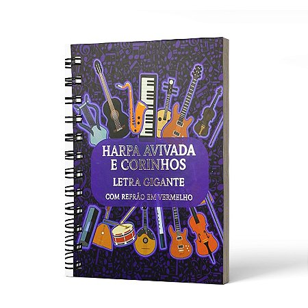 HARPA AVIVADA E CORINHOS WIRE-O L. GIGANTE - MOD 04 NOTAS MUSICAIS -