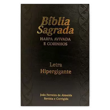 BIBLIA E HARPA  HIPER GIGANTE PLUS HDO FLOR GOLD ZÍPER -