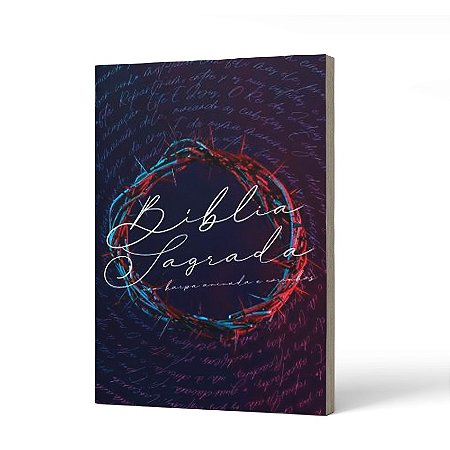 BIBLIA LETRA GIGANTE COM HARPA ARC COROA NEON -