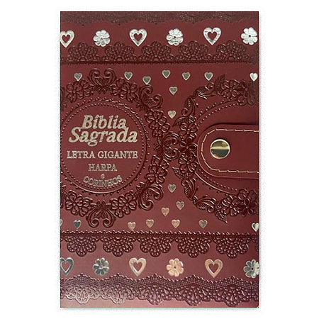 BIBLIA CAPA CARTEIRA PU LT GRANDE COM HARPA 05 BORDO