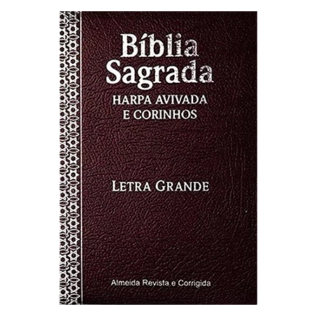 BIBLIA LT GRANDE ARC COM HARPA CAPA COVERTEX BORDO