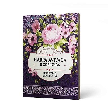 HARPA AVIVADA E CORINHOS BROCH. L. GIGANTE 12X15,3 CM 01 FLORAL LILAS