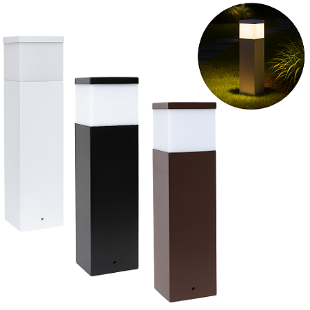 Poste Balizador 30 Cm Alumínio Chão Jardim Piso Solo Deck para lâmpada bulbo soquete E27