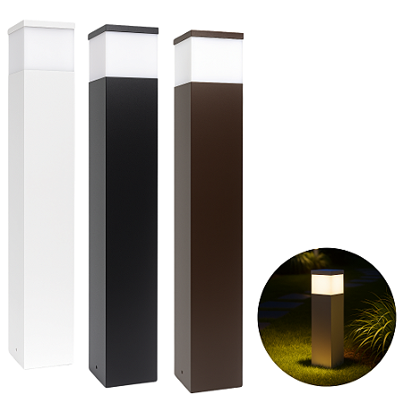 Poste Balizador 50 Cm Alumínio Chão Jardim Piso Solo Deck para Soquete E27