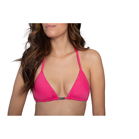 Conjunto TOP e TANGA Biquini Pink Elástico Duplo na Lateral Estampa 3D Jaguar UVTRIBE