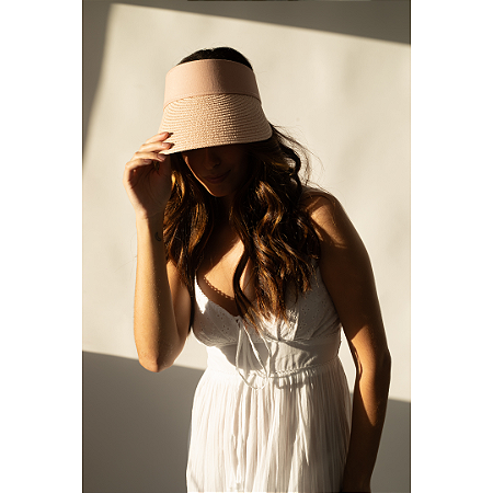 Viseira Feminina para Praia Rosa