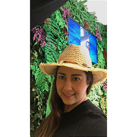 Chapéu em Crochê Off White