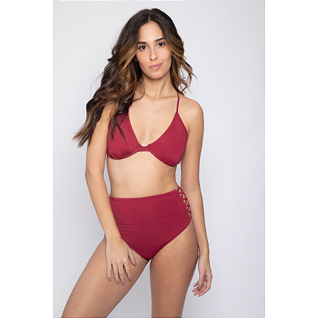 Top com Aro Viva Magenta Cruzado nas Costas UVTRIBE