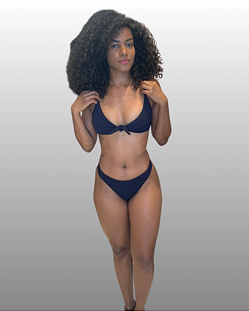 TANGA Asa Delta TEXTURA PRETO UVTRIBE