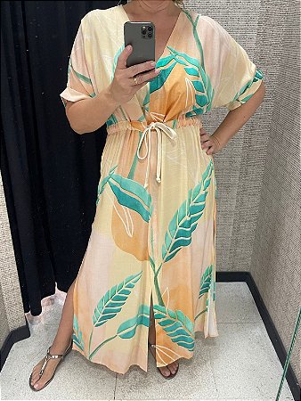 Vestido Estampado Viscose 100%