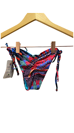 TANGA Cortininha de Amarrar Ripple com PENAS COLORIDAS UVTRIBE
