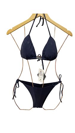 Top Cortininha AZUL MARINHO Animal Print com Bojo Removível UVTRIBE