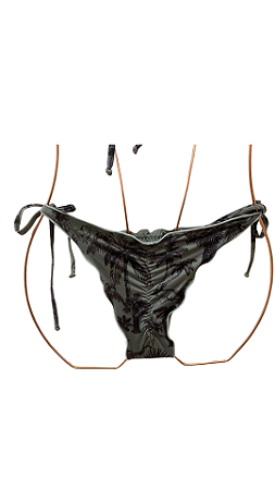TANGA cortininha com fru fru coqueiro verde UVTRIBE