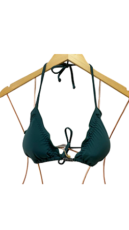 Top Cortininha com fru fru verde UVTRIBE