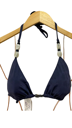 Top Cortininha animal print azul com pedraria UVTRIBE