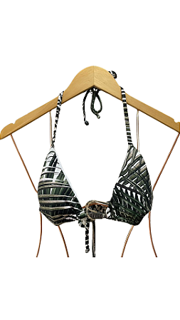 Top Cortininha estampa palmeiras UVTRIBE