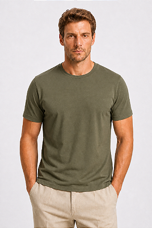 Camiseta Verde Militar UVTRIBE Soft Tech
