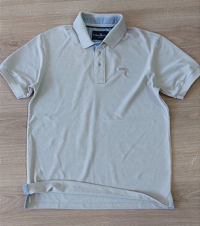 Polo clássica masculina manga curta areia Yellow Brasil
