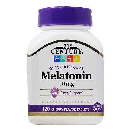 Melatonina 10mg Rápida Absorção 120 tabs - 21 Century