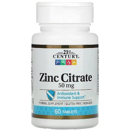 ZINCO CITRATO 50MG 60 TABS - CENTURY