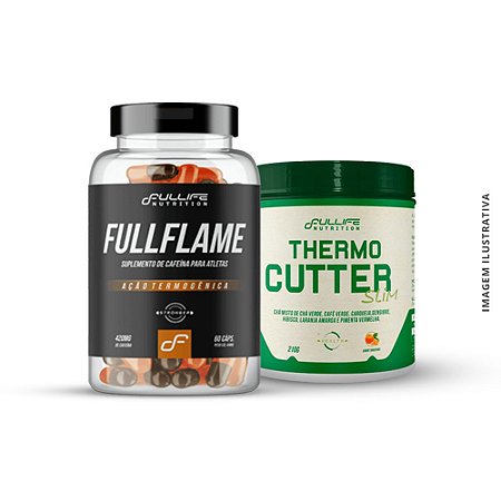 COMBO THERMO CUTTER SLIM 210G + CAFEÍNA FULL FLAME 210MG 120 CÁPSULAS -  FULLIFE