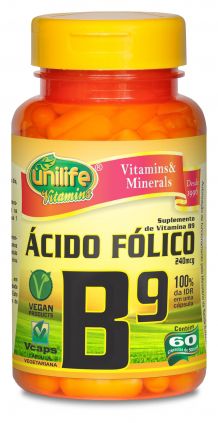 Ácido Fólico B9 - 500mg - 60cps