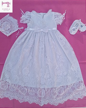 Mandrião para Batizado - Santa Catarina - Renda Chantilly