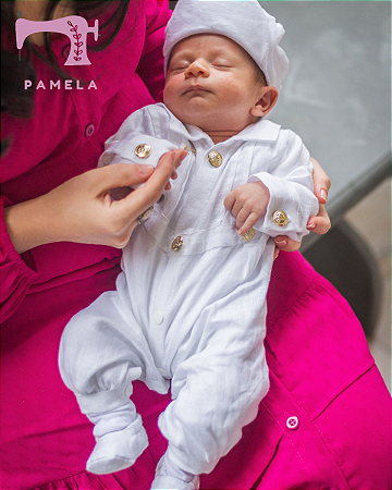 Mandrião com parte debaixo removível - Macacão para Batizado - São Luís