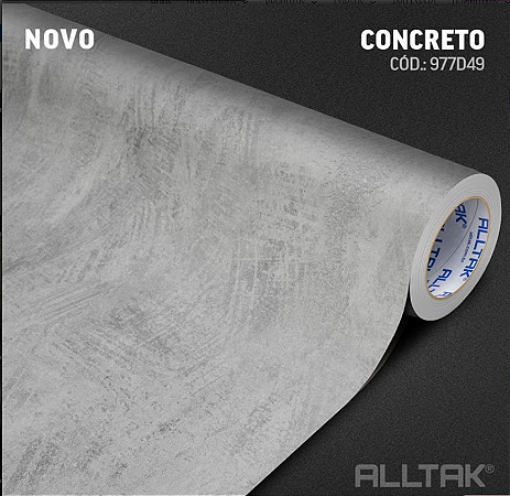 Vinil Impermeável Concreto 1,22 de largura - Alltak Decor