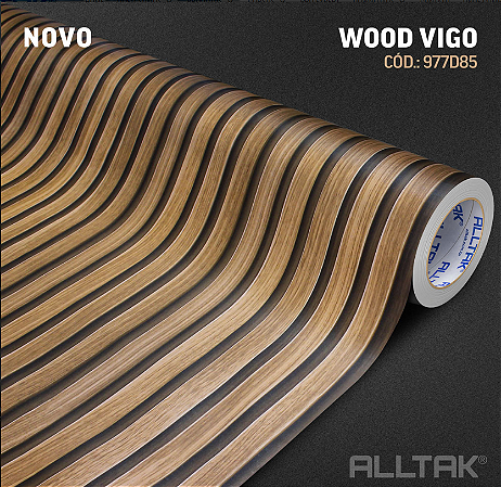 Vinil Impermeável Ripado Vigo 1,22 de largura - Alltak Decor