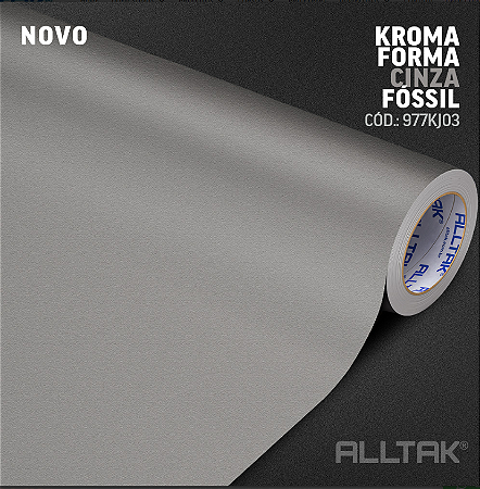 Vinil Kroma Cinza Fossil 1,22 de largura - Alltak Decor