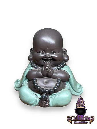 Buda Agradecendo 08cm em Resina