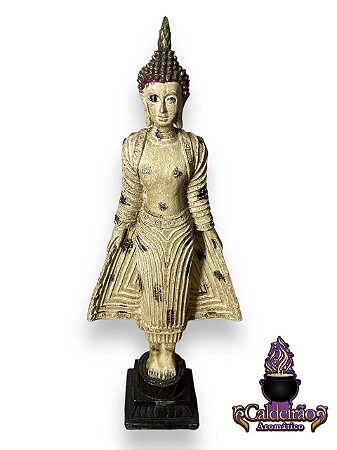 Buda Do Tibet Em Pe 30 Cm Em Resina