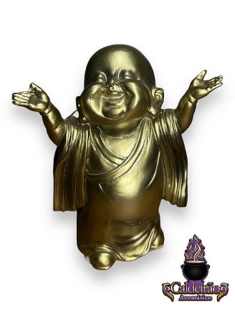Buda Sorridente Dourado 10Cm