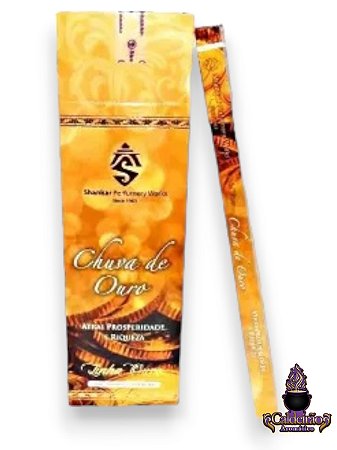 Incenso Shankar Chuva De Ouro Com 8Un