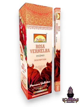 Incenso Parimal Rosa Vermelha 08 Varetas