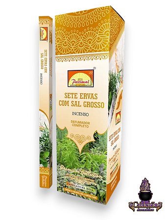 Incenso Parimal Sete Ervas Com Sal Grosso 08 Varetas
