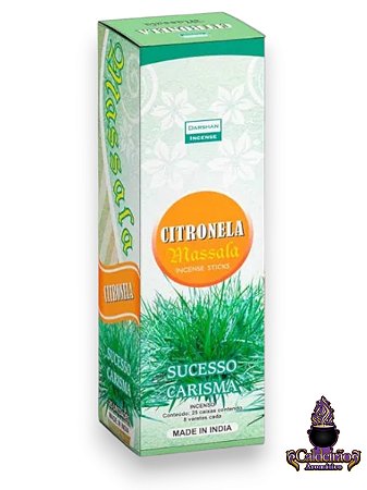 Incenso Darshan Massala Citronela Com 7 Varetas