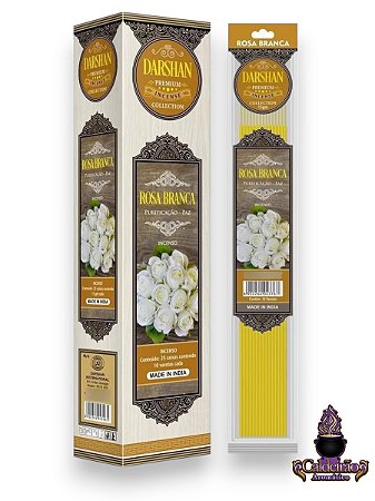 Incenso Darshan Premium Plastic Massala Rosa Branca 10 Varetas