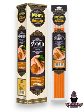 Incenso Darshan Premium Plastic Massala Sandalo10 Varetas