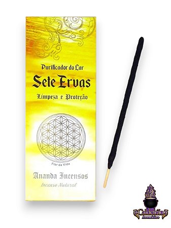 Incenso Ananda Natural Sete Ervas 09 Varetas