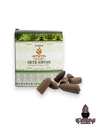 Incenso Cascata Goloka Massala Ayurvedic Sete Ervas