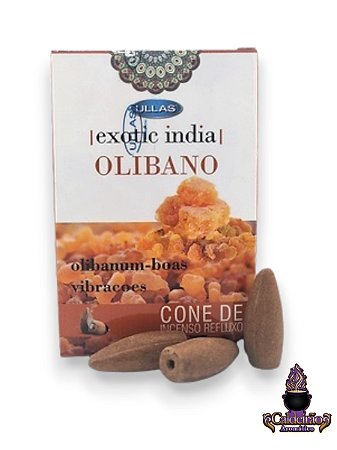 Incenso Cone Refluxo Exotic India Olibano Com 10 Cones Back Flow