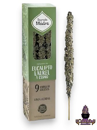 Incenso Ervas e Flores Sagrada Madre - Eucalipto/Louro/Cedro