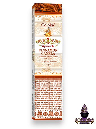 Incenso Goloka Massala Ayurvedic Cinnamon Canela