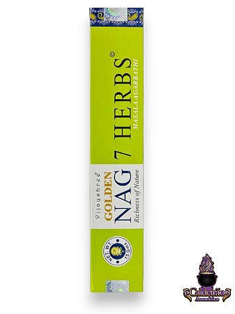 Incenso Massala Golden Nag Viajyshree 7 Ervas
