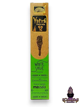 Incenso Massala Yatra Naturals White Sage Com 12 Varetas