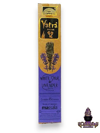 Incenso Massala Yatra Naturals White Sage e Lavander  Com 12 Varetas