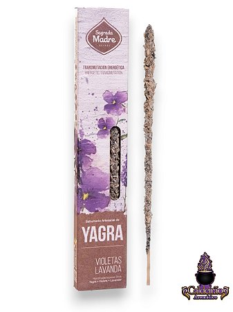 Incenso Natural Sagrada Madre Yagra, Violeta e Lavanda